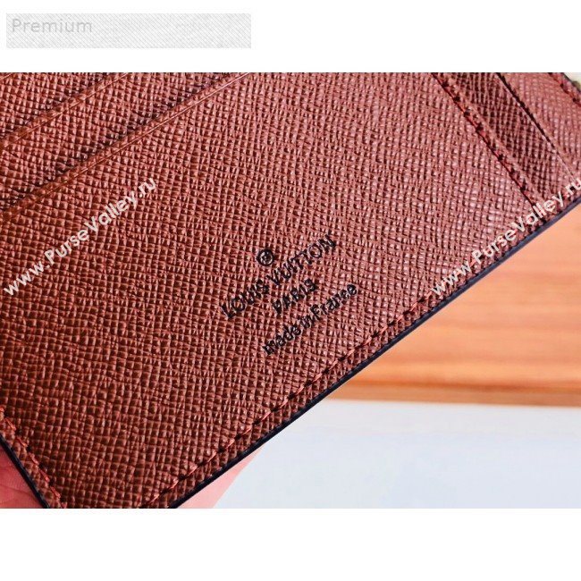 Louis Vuitton Monogram Canvas Porte Cartes Double Zipped Card Holder M66531 Brown 2019 (LVSJ-9071258)