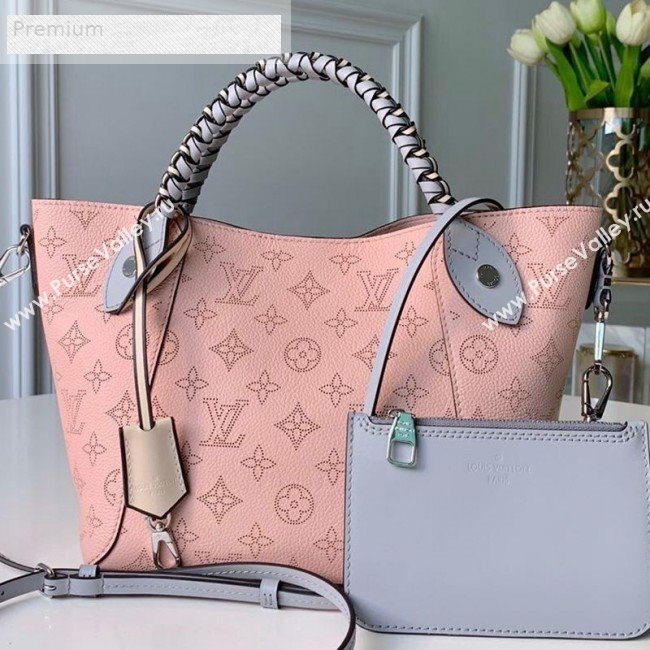 Louis Vuitton Perforated Monogram Calfskin Hina PM Braided Top Handle Bag M53938 Pink 2019 (LVSJ-9071263)