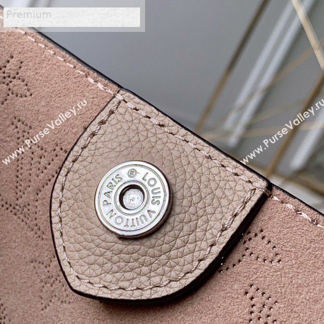Louis Vuitton Perforated Monogram Calfskin Hina PM Braided Top Handle Bag M53914 Galet Gray 2019 (LVSJ-9071262)
