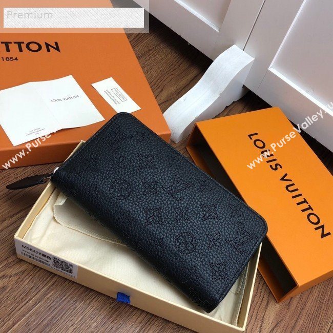 Louis Vuitton Perforated Monogram Calfskin Long Zippy Wallet M58428 Black 2019 (LVSJ-9071264)