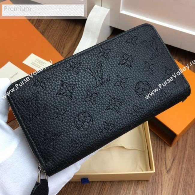 Louis Vuitton Perforated Monogram Calfskin Long Zippy Wallet M58428 Black 2019 (LVSJ-9071264)