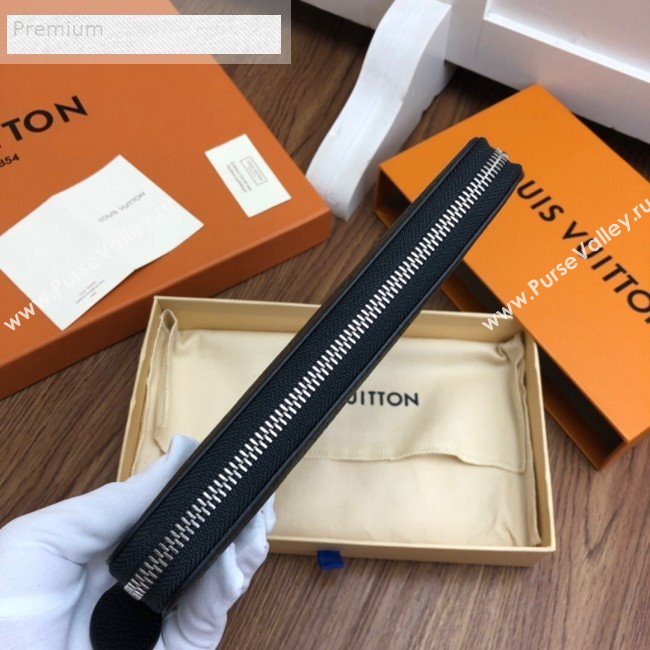 Louis Vuitton Perforated Monogram Calfskin Long Zippy Wallet M58428 Black 2019 (LVSJ-9071264)