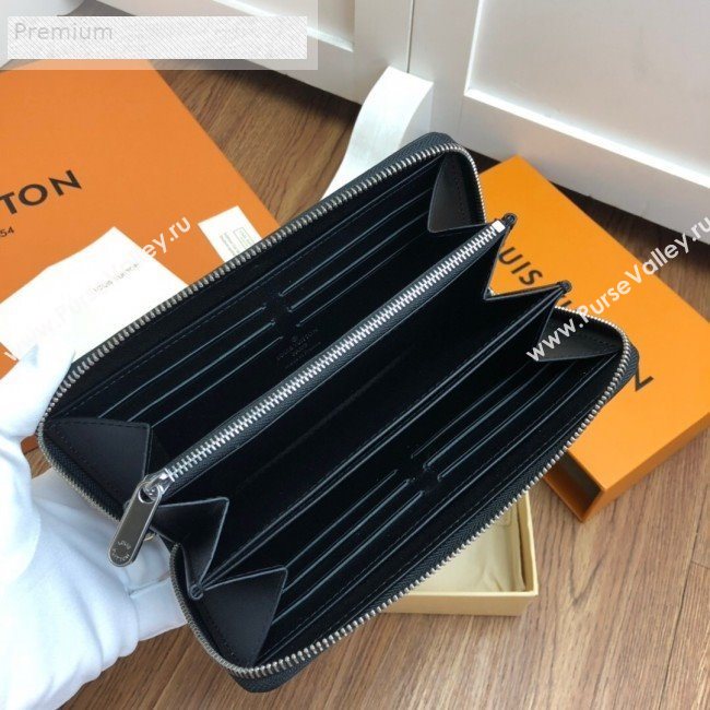 Louis Vuitton Perforated Monogram Calfskin Long Zippy Wallet M58428 Black 2019 (LVSJ-9071264)