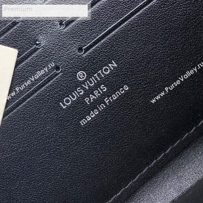 Louis Vuitton Perforated Monogram Calfskin Long Zippy Wallet M58428 Black 2019 (LVSJ-9071264)