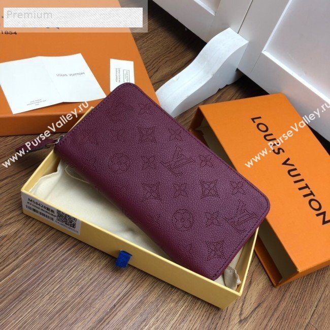 Louis Vuitton Perforated Monogram Calfskin Long Zippy Wallet M58428 Burgundy 2019 (LVSJ-9071265)