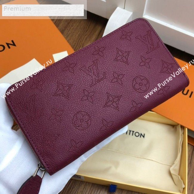 Louis Vuitton Perforated Monogram Calfskin Long Zippy Wallet M58428 Burgundy 2019 (LVSJ-9071265)