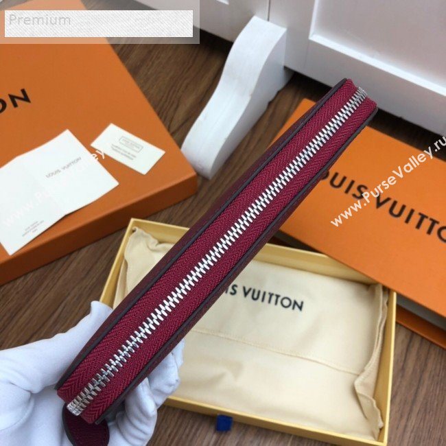 Louis Vuitton Perforated Monogram Calfskin Long Zippy Wallet M58428 Burgundy 2019 (LVSJ-9071265)
