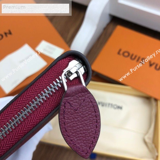 Louis Vuitton Perforated Monogram Calfskin Long Zippy Wallet M58428 Burgundy 2019 (LVSJ-9071265)