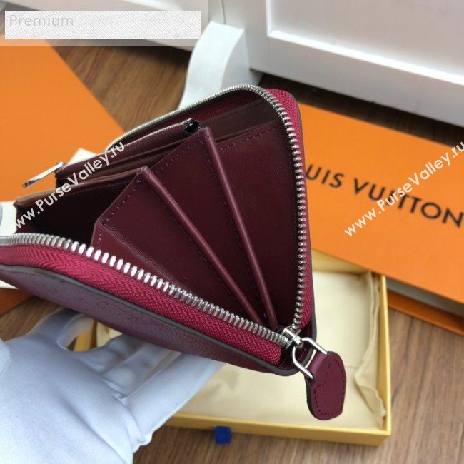 Louis Vuitton Perforated Monogram Calfskin Long Zippy Wallet M58428 Burgundy 2019 (LVSJ-9071265)