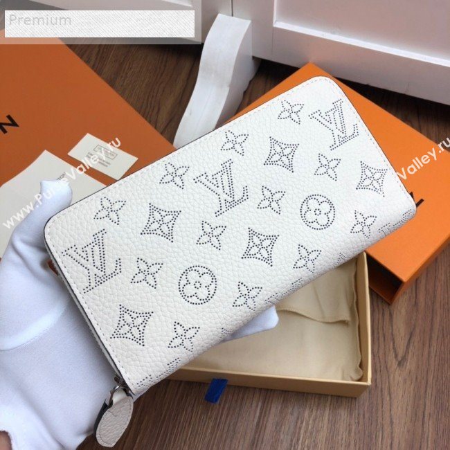 Louis Vuitton Perforated Monogram Calfskin Long Zippy Wallet M58431 White 2019 (LVSJ-9071266)