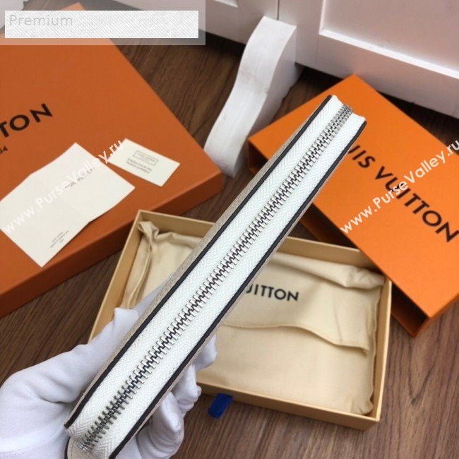 Louis Vuitton Perforated Monogram Calfskin Long Zippy Wallet M58431 White 2019 (LVSJ-9071266)