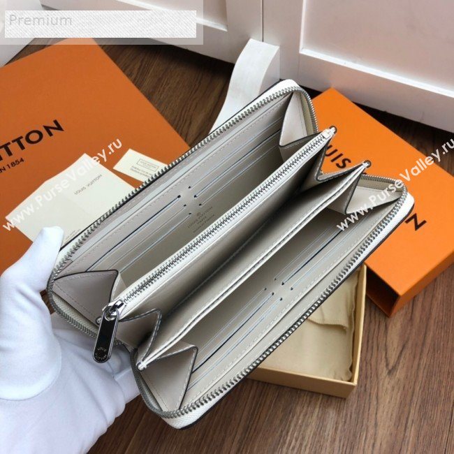 Louis Vuitton Perforated Monogram Calfskin Long Zippy Wallet M58431 White 2019 (LVSJ-9071266)