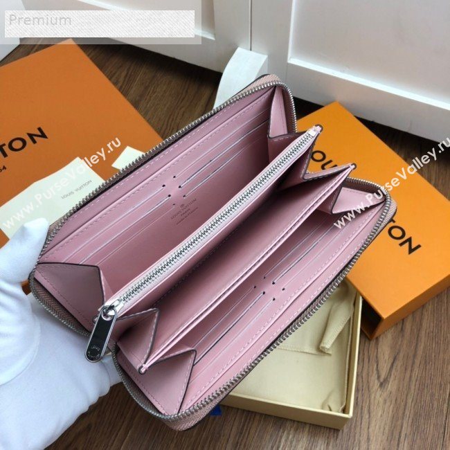 Louis Vuitton Perforated Monogram Calfskin Long Zippy Wallet M58429 Magnolia Pink 2019 (LVSJ-9071268)