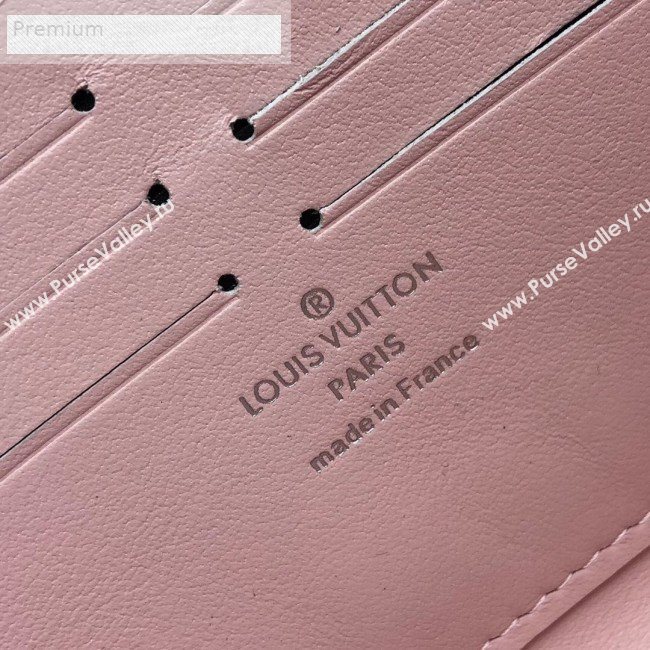 Louis Vuitton Perforated Monogram Calfskin Long Zippy Wallet M58429 Magnolia Pink 2019 (LVSJ-9071268)