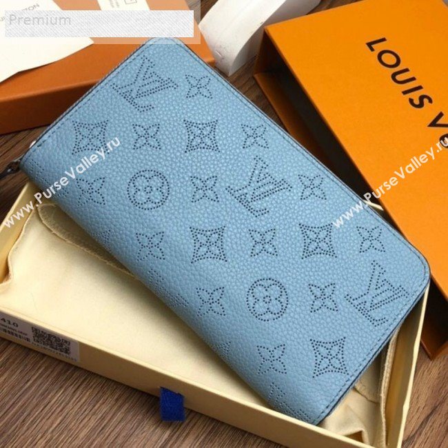 Louis Vuitton Perforated Monogram Calfskin Long Zippy Wallet M58428 Blue 2019 (LVSJ-9071269)