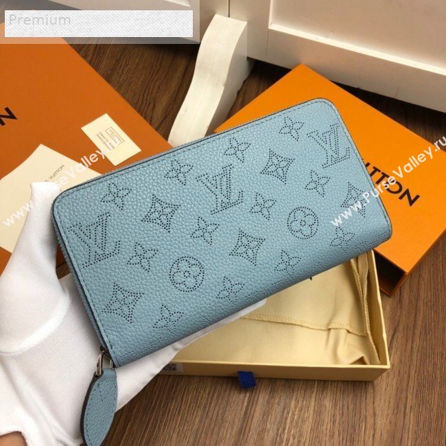 Louis Vuitton Perforated Monogram Calfskin Long Zippy Wallet M58428 Blue 2019 (LVSJ-9071269)