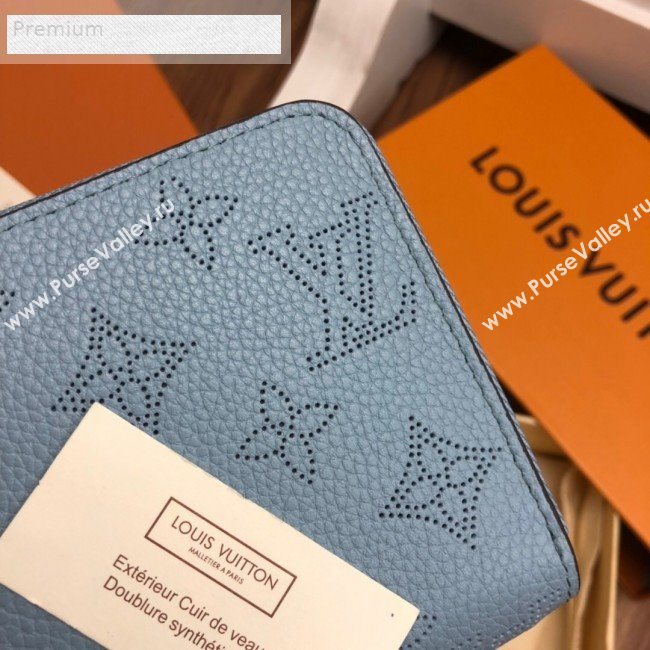 Louis Vuitton Perforated Monogram Calfskin Long Zippy Wallet M58428 Blue 2019 (LVSJ-9071269)