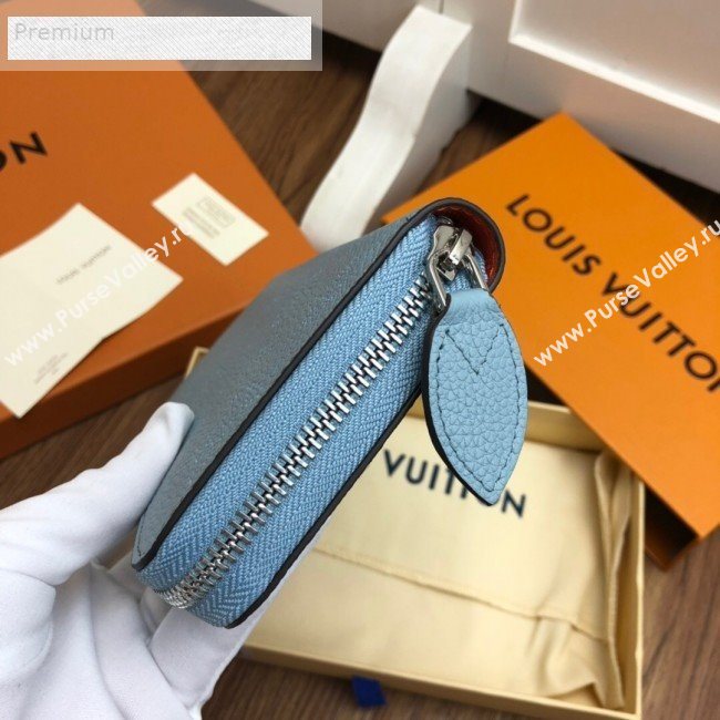 Louis Vuitton Perforated Monogram Calfskin Long Zippy Wallet M58428 Blue 2019 (LVSJ-9071269)