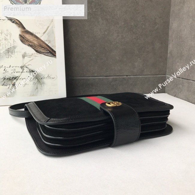 Gucci Ophidia Suede Messenger Shoulder Bag 548304 Black 2018 (DLH-9071302)