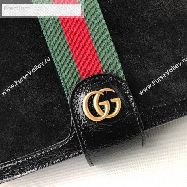 Gucci Ophidia Suede Messenger Shoulder Bag 548304 Black 2018 (DLH-9071302)