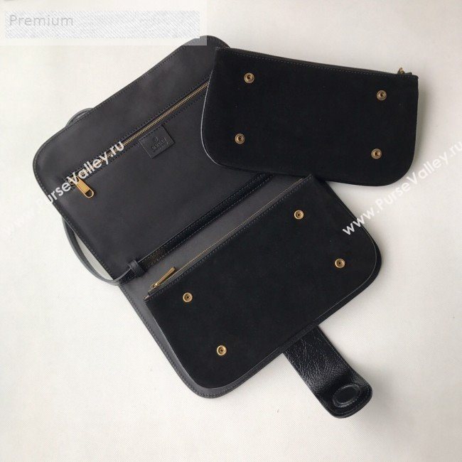 Gucci Ophidia Suede Messenger Shoulder Bag 548304 Black 2018 (DLH-9071302)