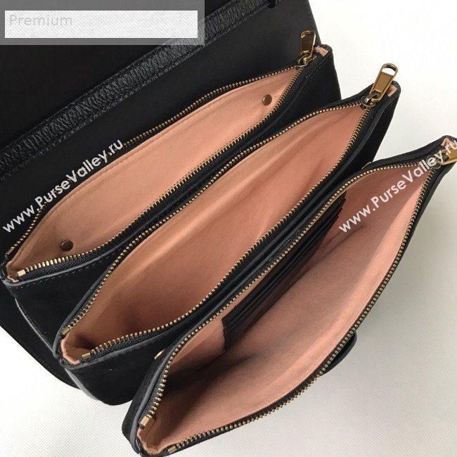 Gucci Ophidia Suede Messenger Shoulder Bag 548304 Black 2018 (DLH-9071302)