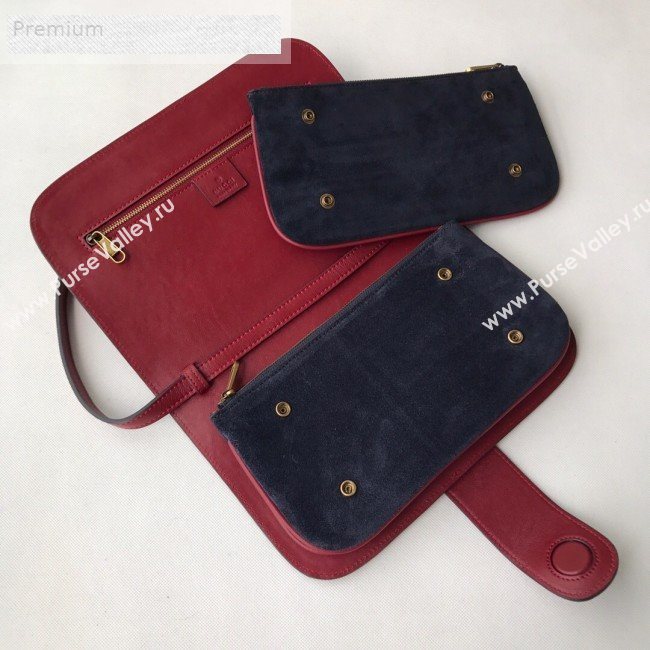 Gucci Ophidia Suede Messenger Shoulder Bag 548304 Red 2018 (DLH-9071303)