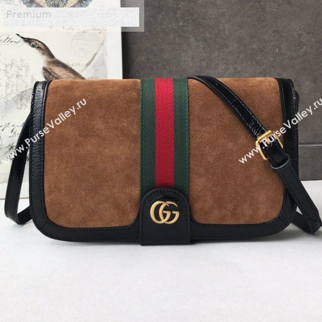 Gucci Ophidia Suede Messenger Shoulder Bag 548304 Brown 2018 (DLH-9071304)