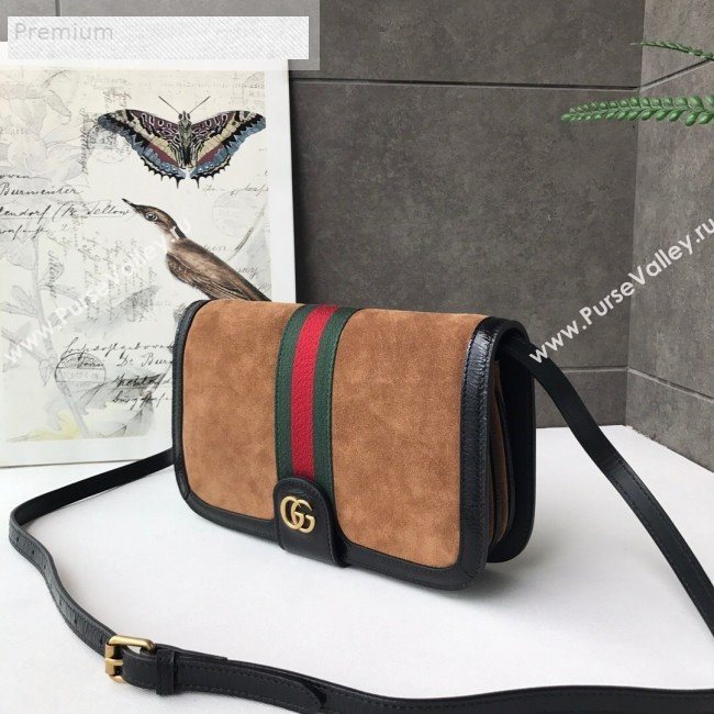 Gucci Ophidia Suede Messenger Shoulder Bag 548304 Brown 2018 (DLH-9071304)