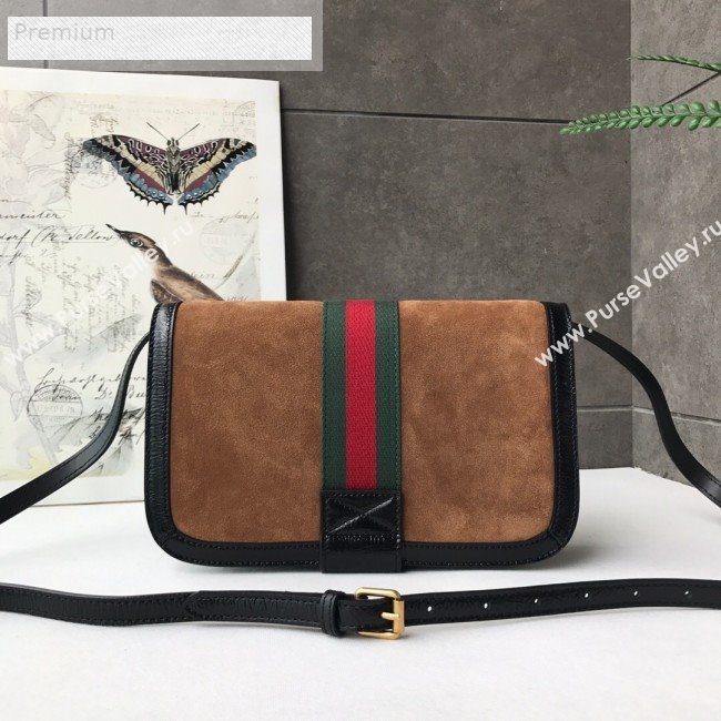 Gucci Ophidia Suede Messenger Shoulder Bag 548304 Brown 2018 (DLH-9071304)