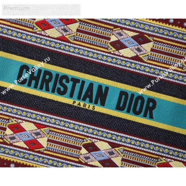 Dior Book Tote in Embroidered Canvas Turquoise 2019 (XXG-9071323)
