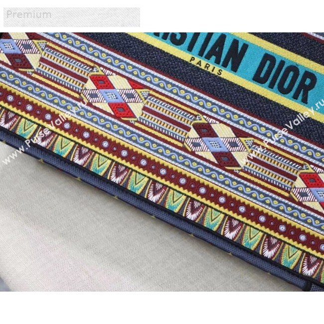 Dior Book Tote in Embroidered Canvas Turquoise 2019 (XXG-9071323)