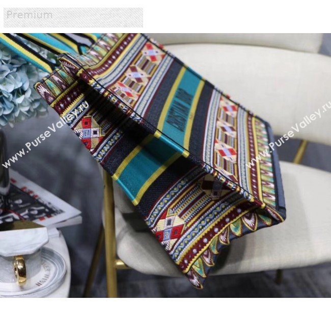Dior Book Tote in Embroidered Canvas Turquoise 2019 (XXG-9071323)
