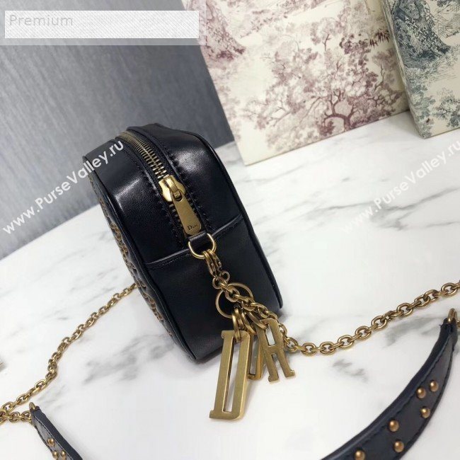 Dior Lady Dior Studded Lambskin Camera Case Shoulder Bag Black 2019 (LI-9071330)