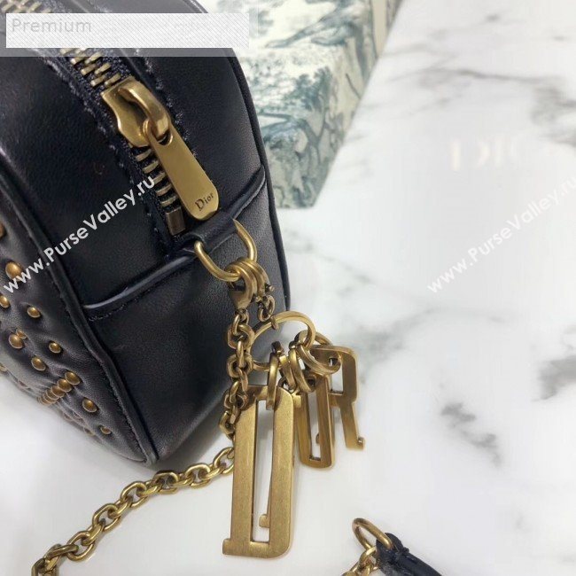 Dior Lady Dior Studded Lambskin Camera Case Shoulder Bag Black 2019 (LI-9071330)