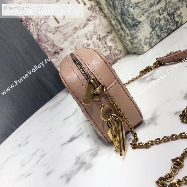 Dior Lady Dior Studded Lambskin Camera Case Shoulder Bag Nude 2019 (LI-9071331)