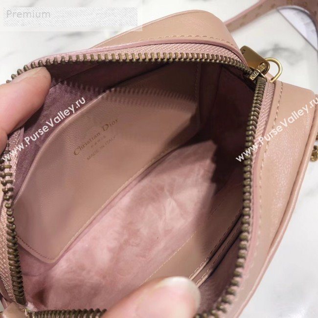 Dior Lady Dior Studded Lambskin Camera Case Shoulder Bag Nude 2019 (LI-9071331)