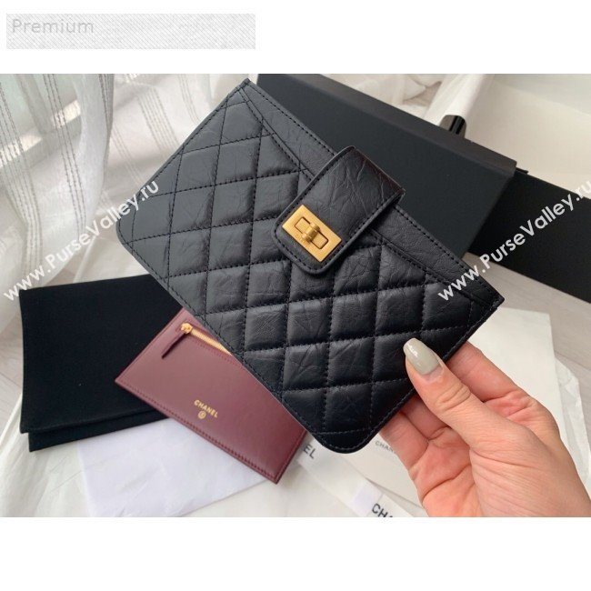 Chanel Aged Calfskin 2.55 Pouch AP0158 Black 2019 (BLWX-9071220)