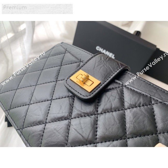 Chanel Aged Calfskin 2.55 Pouch AP0158 Black 2019 (BLWX-9071220)