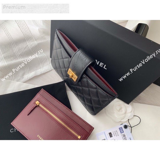 Chanel Aged Calfskin 2.55 Pouch AP0158 Black 2019 (BLWX-9071220)