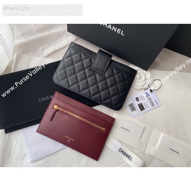 Chanel Aged Calfskin 2.55 Pouch AP0158 Black 2019 (BLWX-9071220)