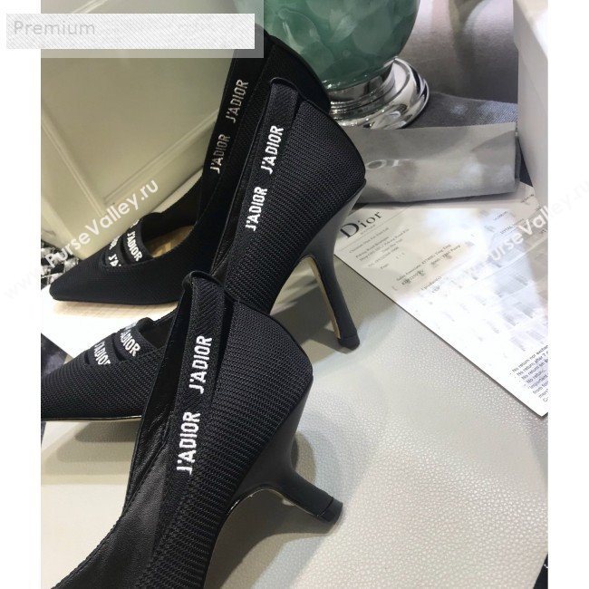 Dior Jadior Fabric Logo Band Heel Pump 6.5cm/9.5cm Black 2019 (JINC-9071732)