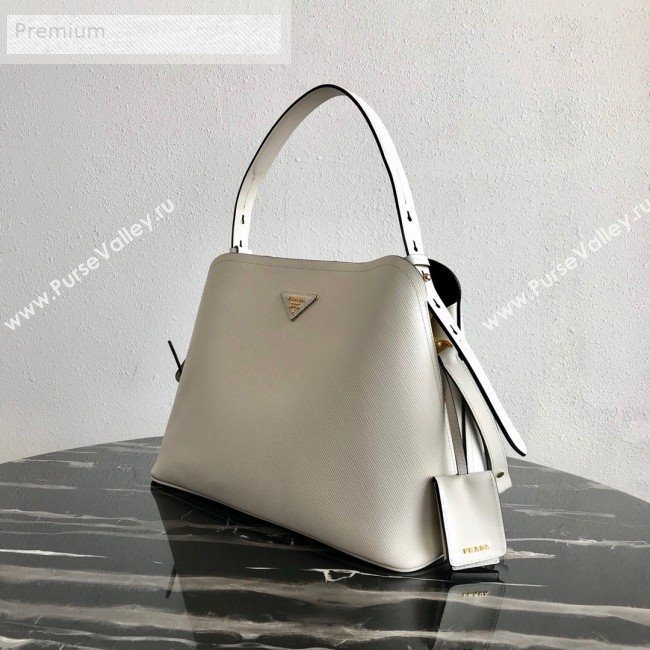 Prada Matinee Shoulder Bag 1BA249 White 2019 (PYZ-9071504)