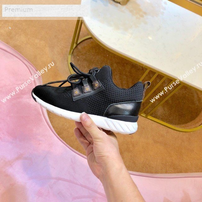 Louis Vuitton Aftergame Monogram Trim Knit Sneakers 1A57CO Black 2019 (1054-9071659)