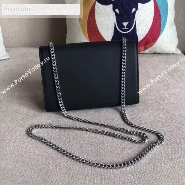 Saint Laurent Kate Small Chain and Tassel Bag in Smooth Leather 474366 Black/Silver  (BGL-9071703)