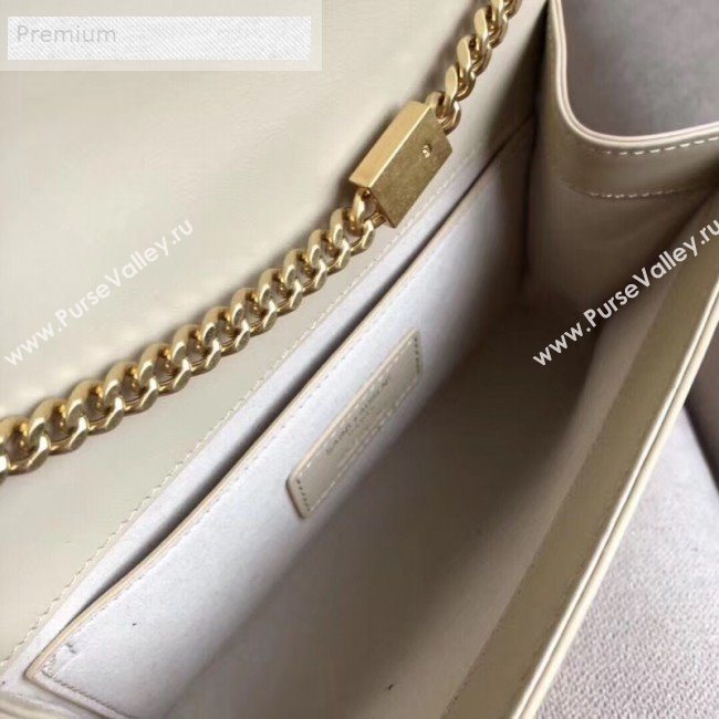 Saint Laurent Kate Small Chain and Tassel Bag in Smooth Leather 474366 White/Gold   (BGL-9071706)