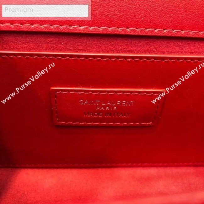 Saint Laurent Kate Small Chain and Tassel Bag in Smooth Leather 474366 Bright Red/Silver (BGL-9071708)