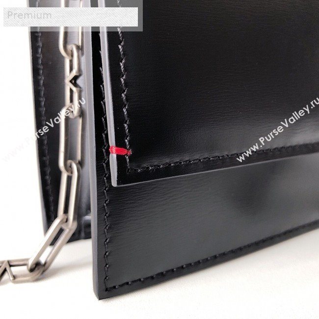 Valentino Small Smooth Calfskin Crystal VCASE Chain Shoulder Bag Black 2019 (JJ3-9071509)