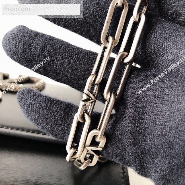 Valentino Small Smooth Calfskin Crystal VCASE Chain Shoulder Bag Black 2019 (JJ3-9071509)