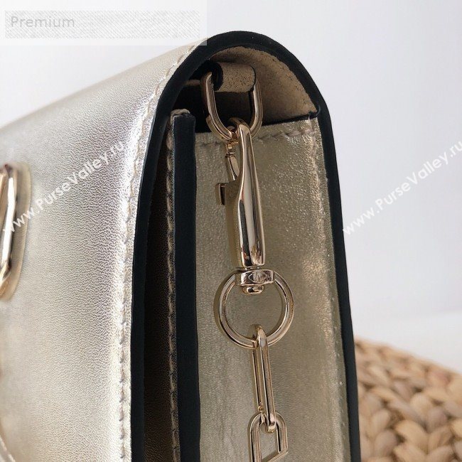 Valentino Small Metallic Calfskin VCASE Chain Shoulder Bag Gold 2019 (JJ3-9071510)